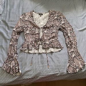 Snake print top